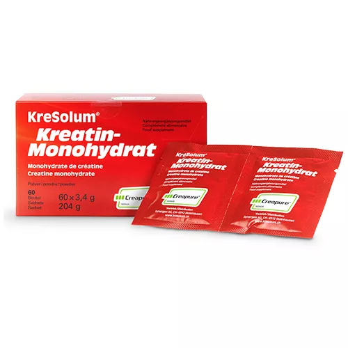 Kreatin-Monohydrat (Creapure®) OHNE Zusatzstoffe Packung à 30 Doppelbeutel (= 60 Portionen) für eine Anwendung von 2 Monaten Kreatin-Monohydrat (Creapure®) OHNE Zusatzstoffe Packung à 30 Doppelbeutel (= 60 Portionen) für eine Anwendung von 2 Monaten